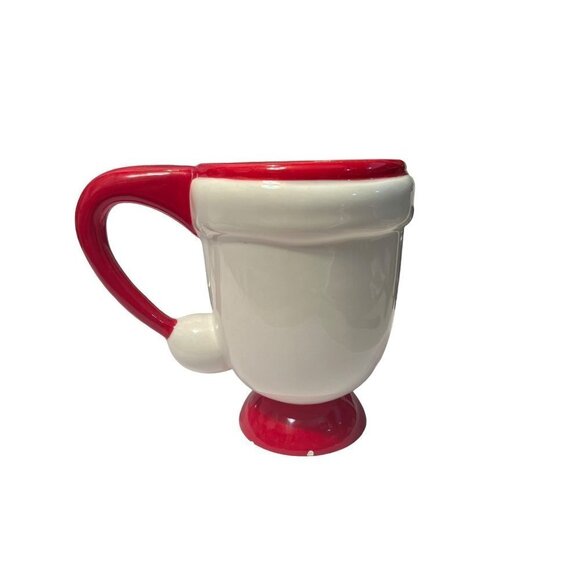 Department 56 Winking Santa Mug Pedestal Footed Cup Collectible NEW - Picture 5 of 6
